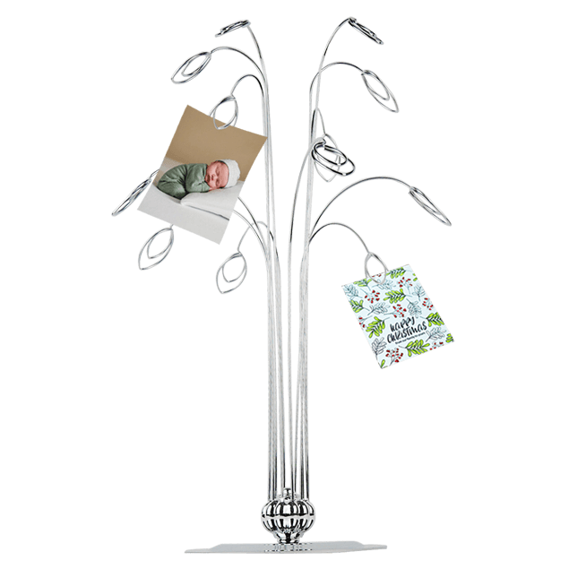 Photo Tree Holders Gift Card Lottery Money Holder Silver 14 inch Silver