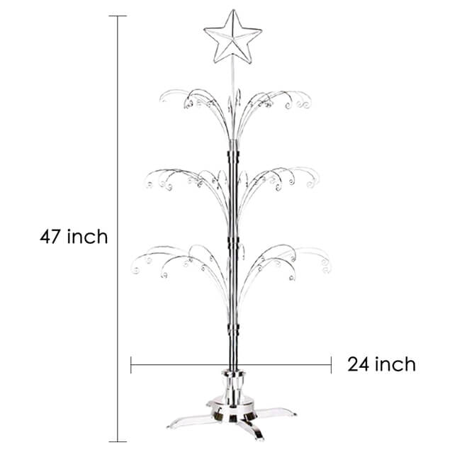 47 Inch Ornament Display Tree Rotating Stand Metal for Christmas  Free Shipping