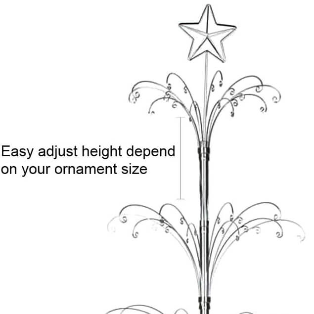47 Inch Ornament Display Tree Rotating Stand Metal for Christmas  Free Shipping