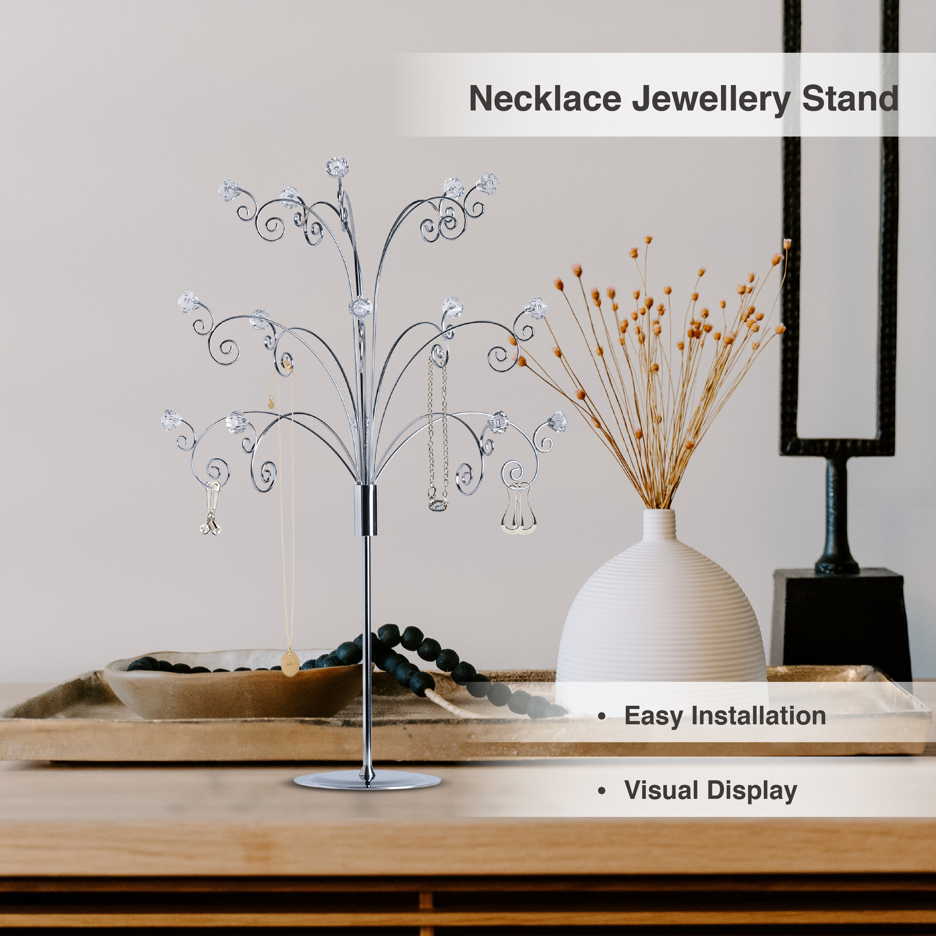 Rotating Necklace Holder Jewelry Organizer Display Stand Jewelry Display -  China Display Stand and Jewelry Display Rack Jewelry Tree price